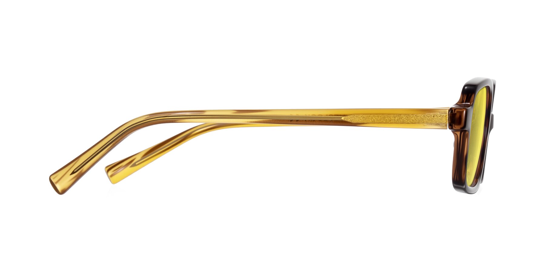Side of Garbott in Tortoise/Amber with Medium Yellow Tinted Lenses