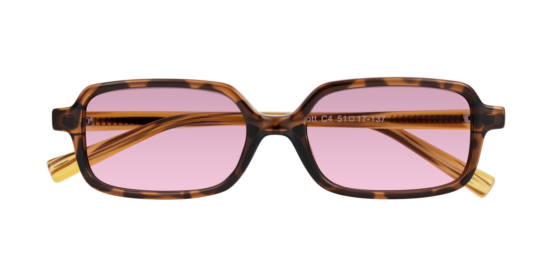 Folded Front of Garbott in Tortoise/Amber with Light Wine Tinted Lenses