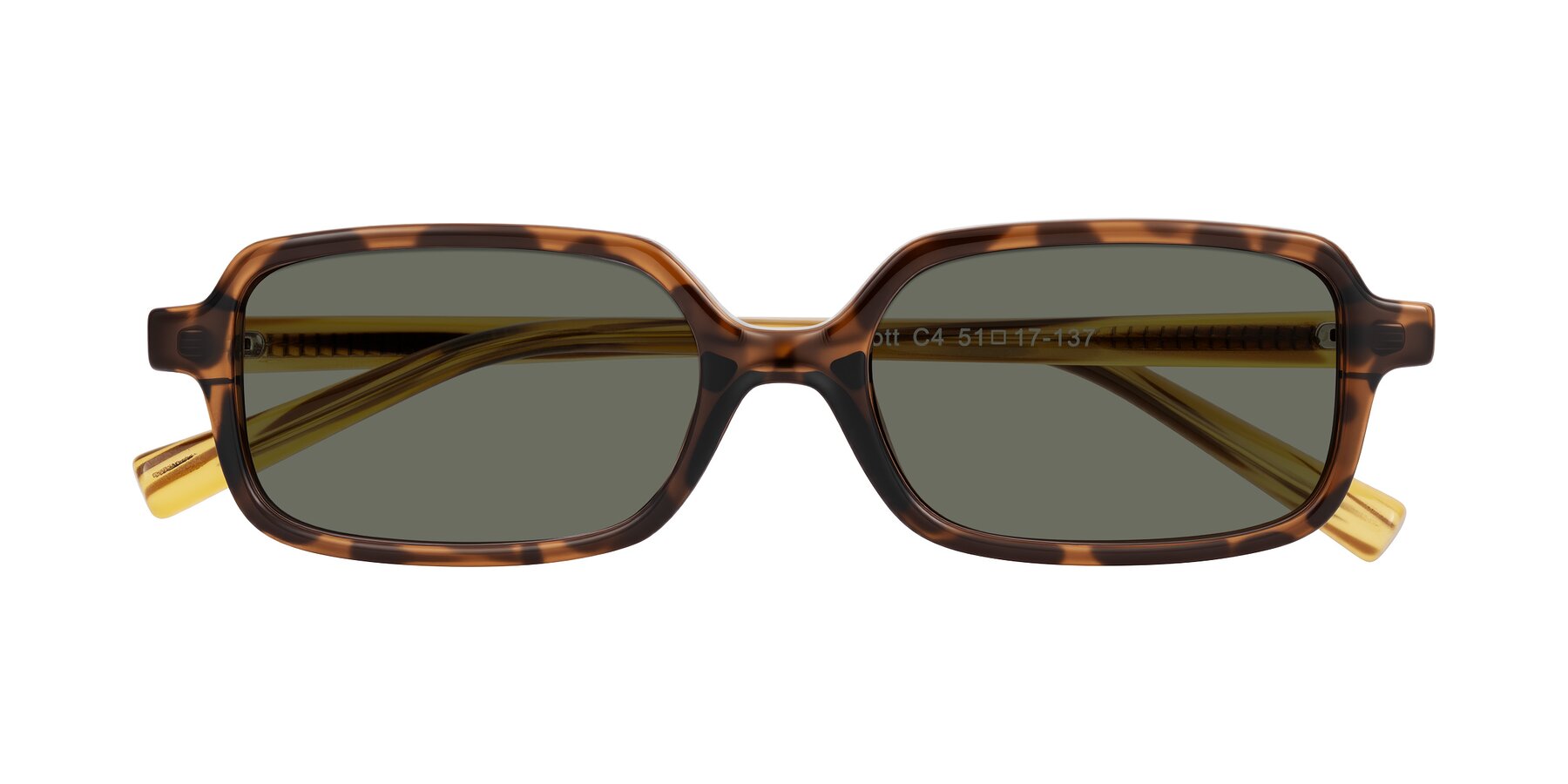 Folded Front of Garbott in Tortoise/Amber with Gray Polarized Lenses