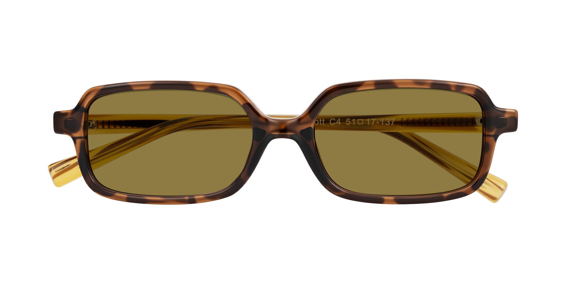 Folded Front of Garbott in Tortoise/Amber with Brown Polarized Lenses