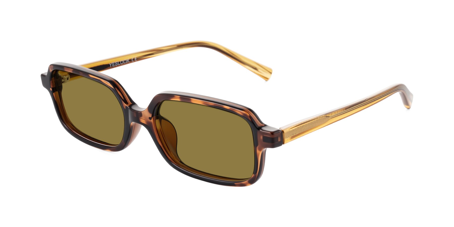 Angle of Garbott in Tortoise/Amber with Brown Polarized Lenses
