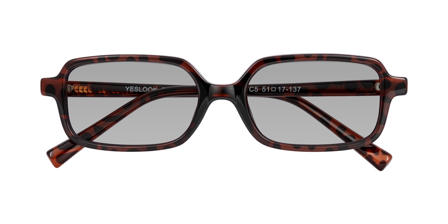 Folded Front of Garbott in Leopard-Print with Light Gray Tinted Lenses