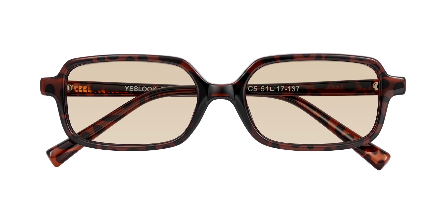 Folded Front of Garbott in Leopard-Print with Light Brown Tinted Lenses