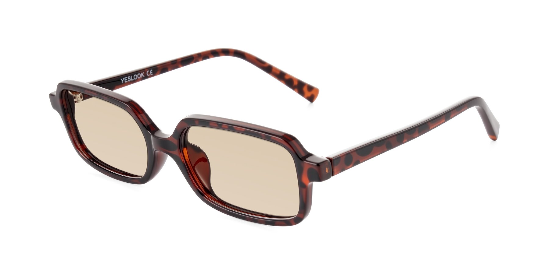 Angle of Garbott in Leopard-Print with Light Brown Tinted Lenses