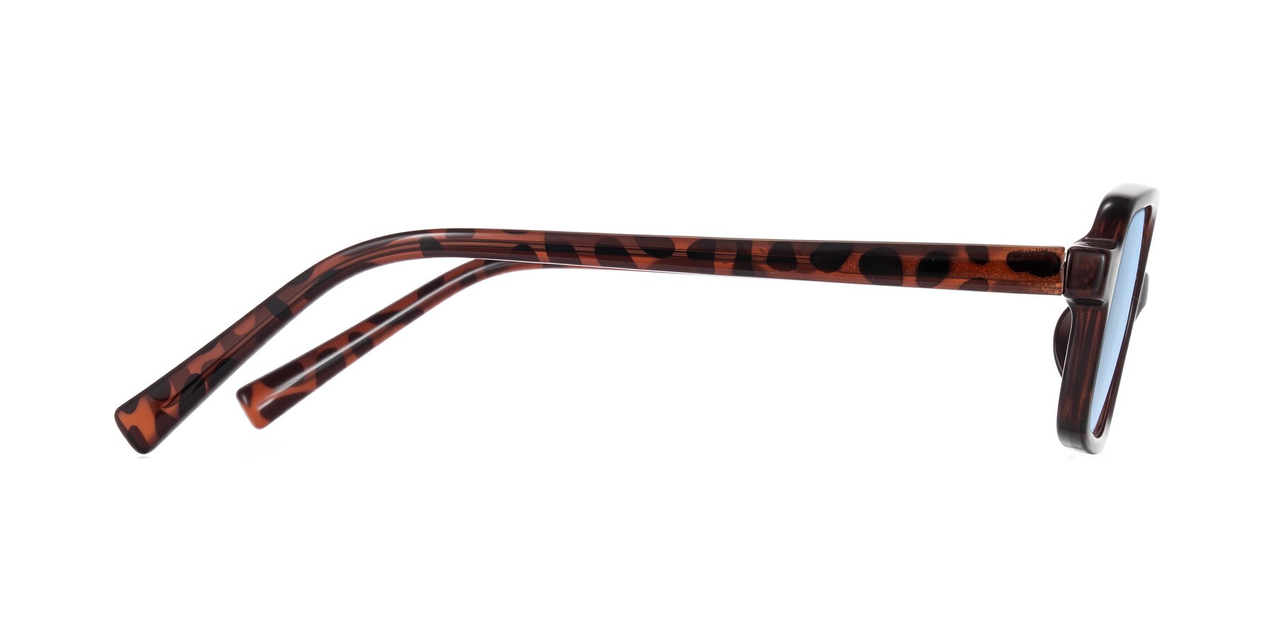 Side of Garbott in Leopard-Print with Light Blue Tinted Lenses