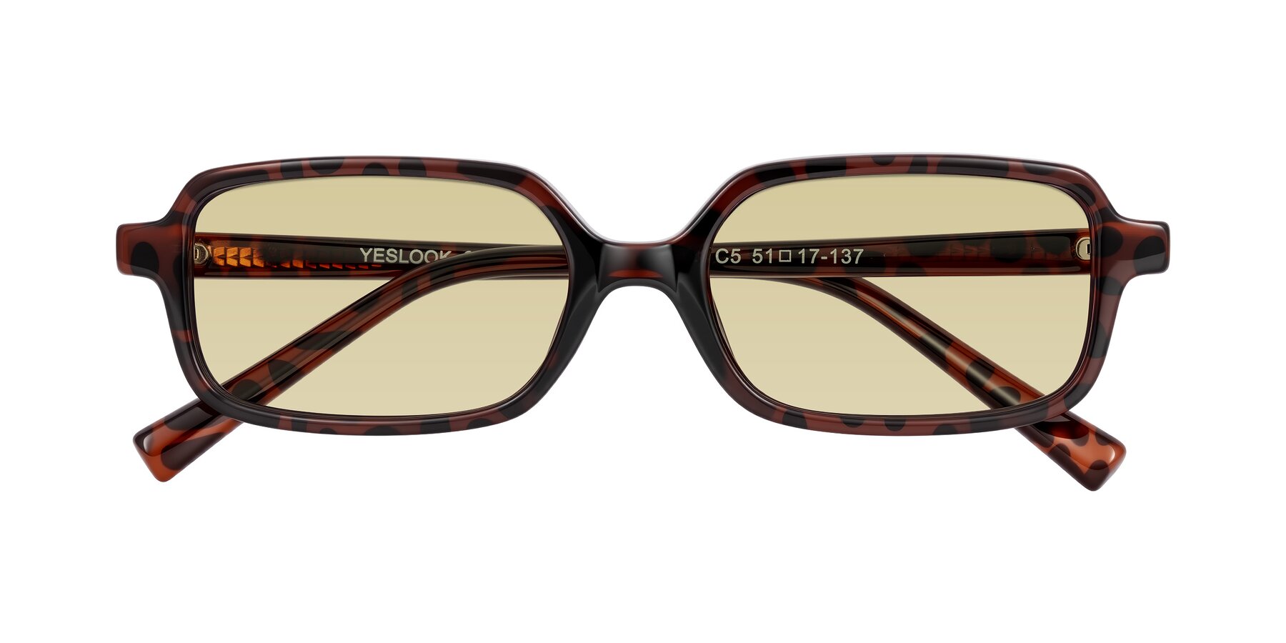 Folded Front of Garbott in Leopard-Print with Light Champagne Tinted Lenses
