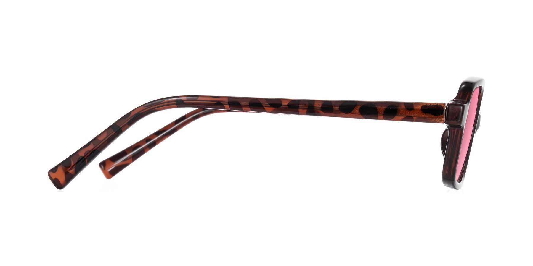 Side of Garbott in Leopard-Print with Pink Tinted Lenses