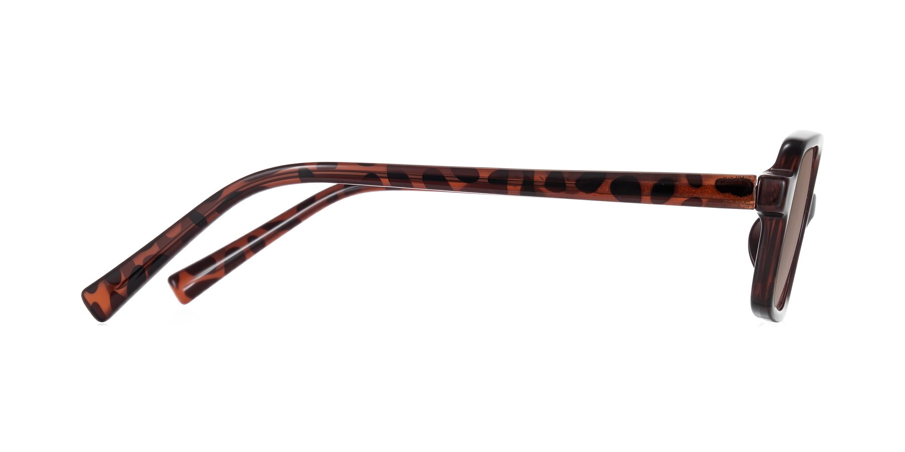 Side of Garbott in Leopard-Print with Medium Brown Tinted Lenses