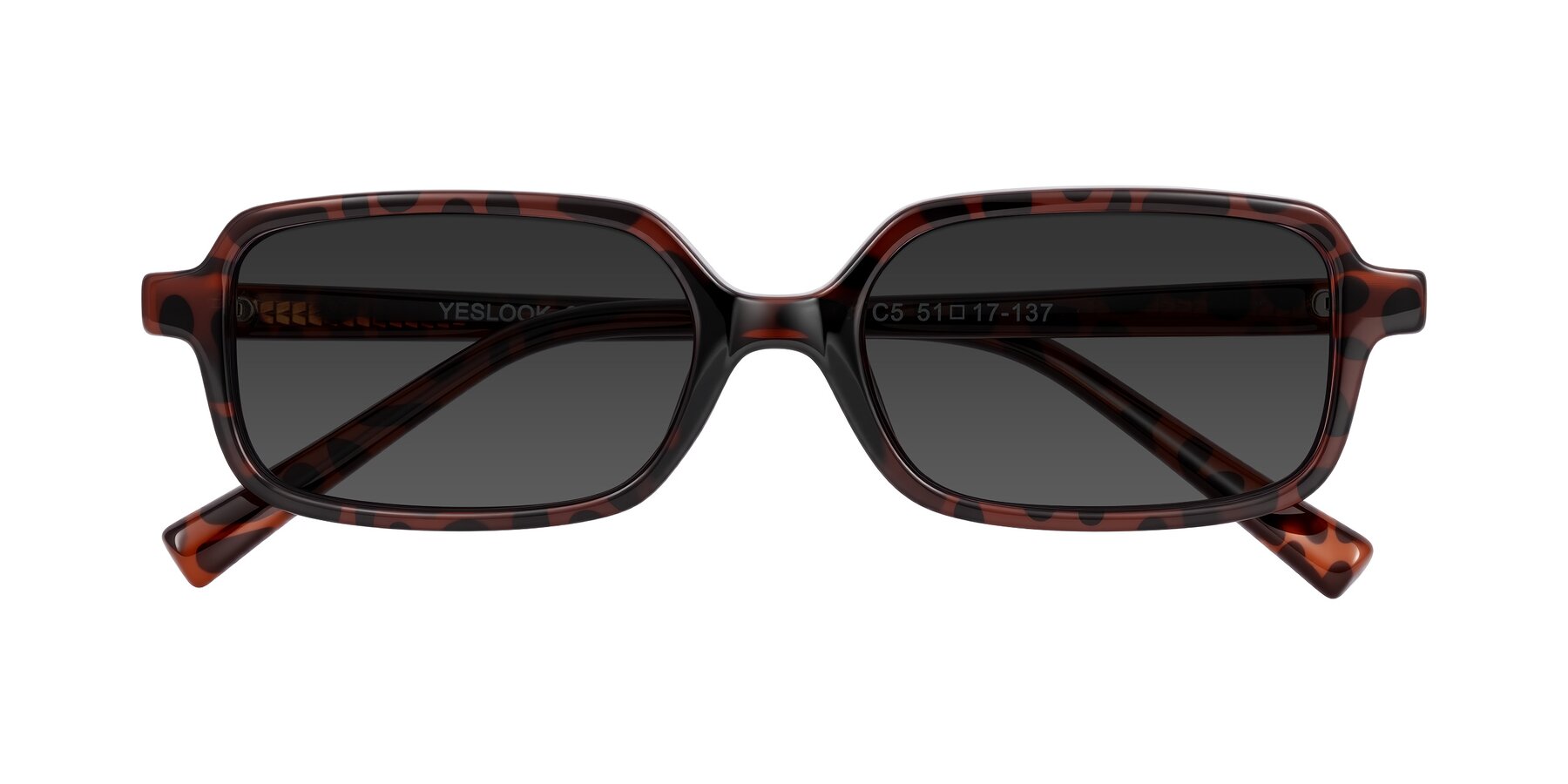 Folded Front of Garbott in Leopard-Print with Gray Tinted Lenses