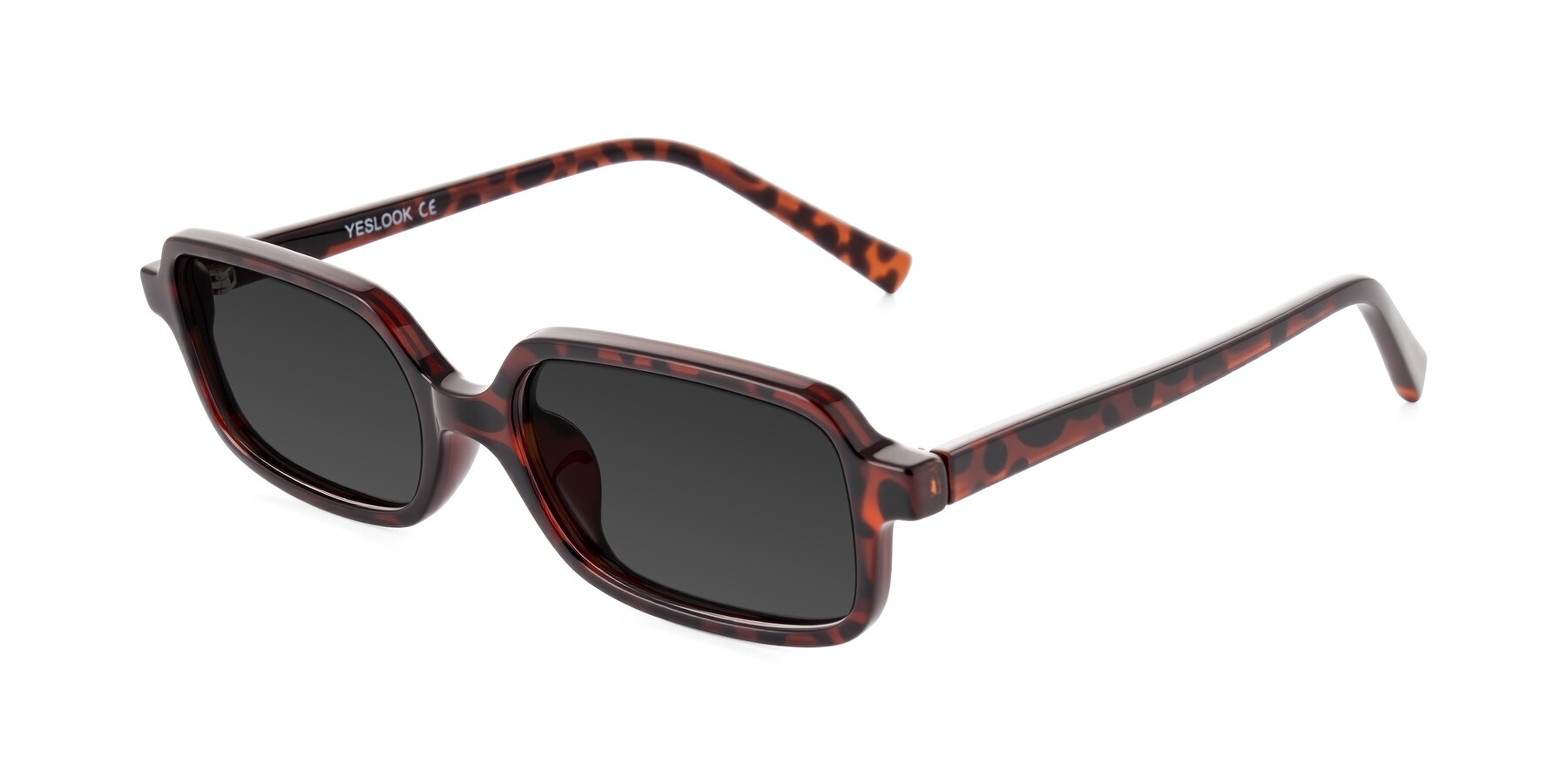 Angle of Garbott in Leopard-Print with Gray Tinted Lenses