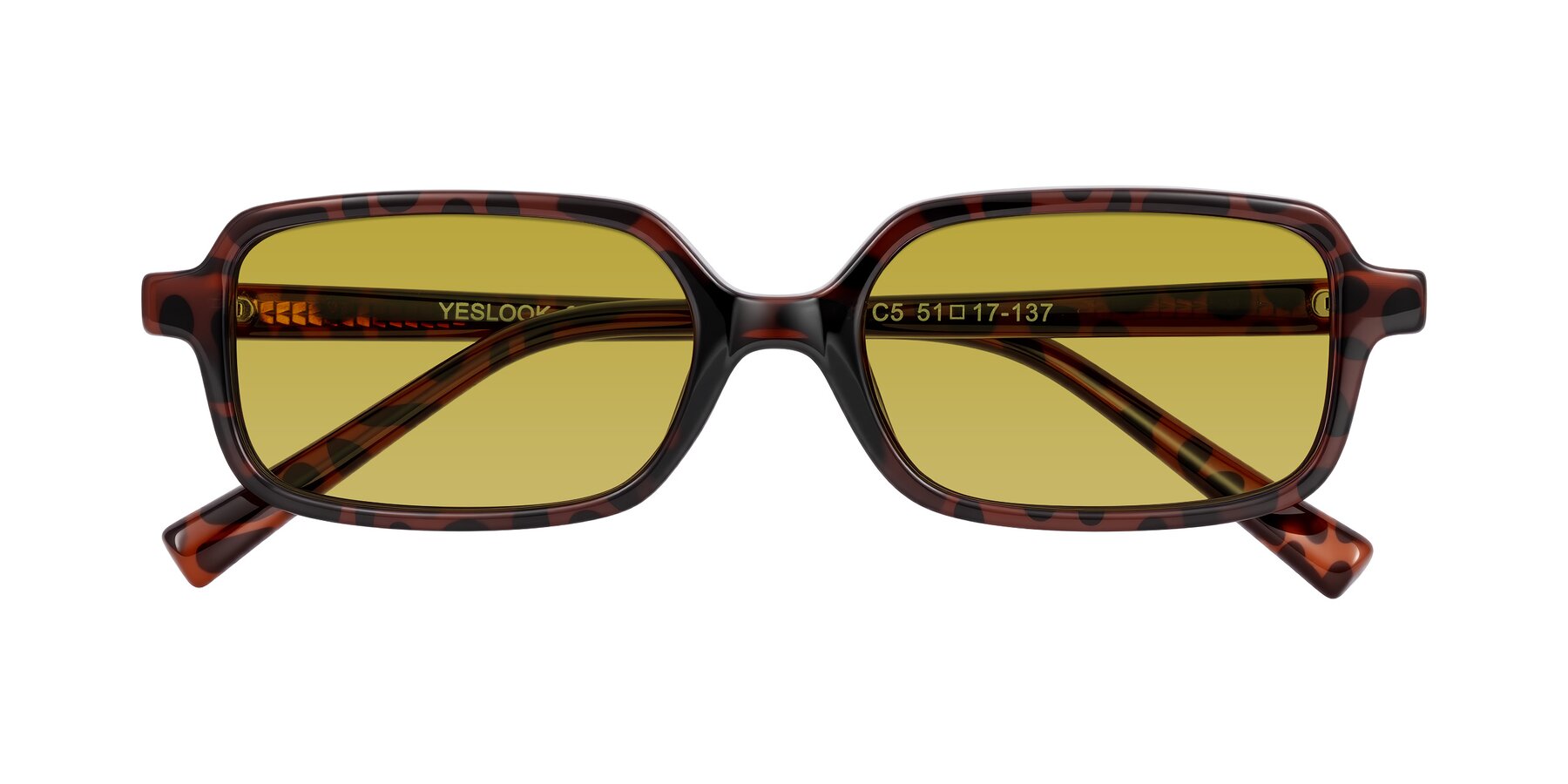 Folded Front of Garbott in Leopard-Print with Champagne Tinted Lenses