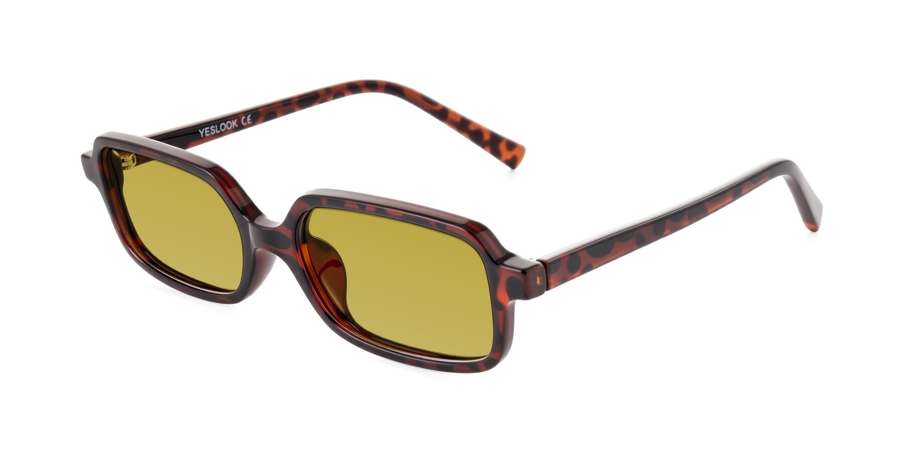 Angle of Garbott in Leopard-Print with Champagne Tinted Lenses