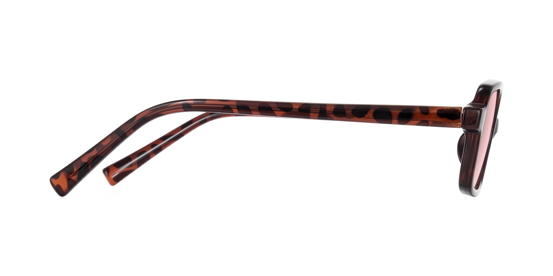 Side of Garbott in Leopard-Print with Light Garnet Tinted Lenses