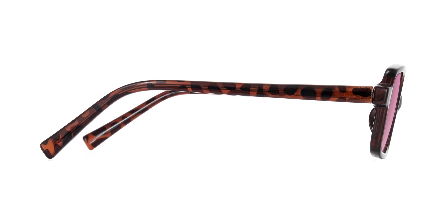 Side of Garbott in Leopard-Print with Medium Wine Tinted Lenses