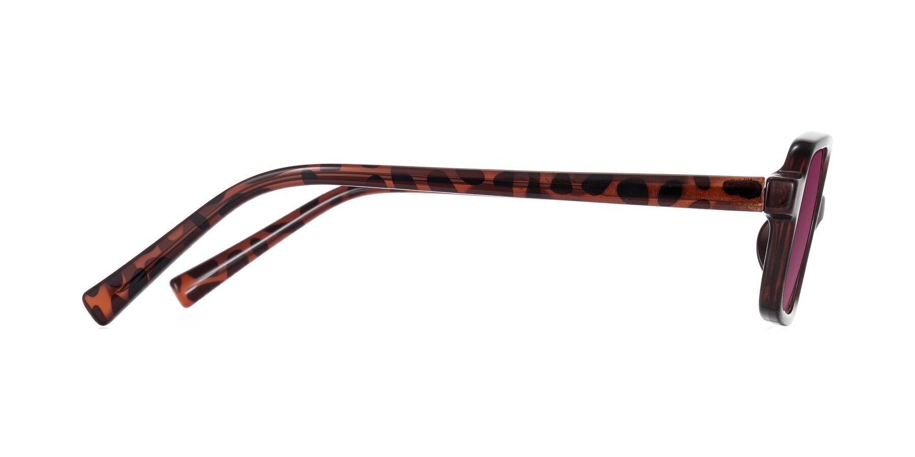 Side of Garbott in Leopard-Print with Wine Tinted Lenses