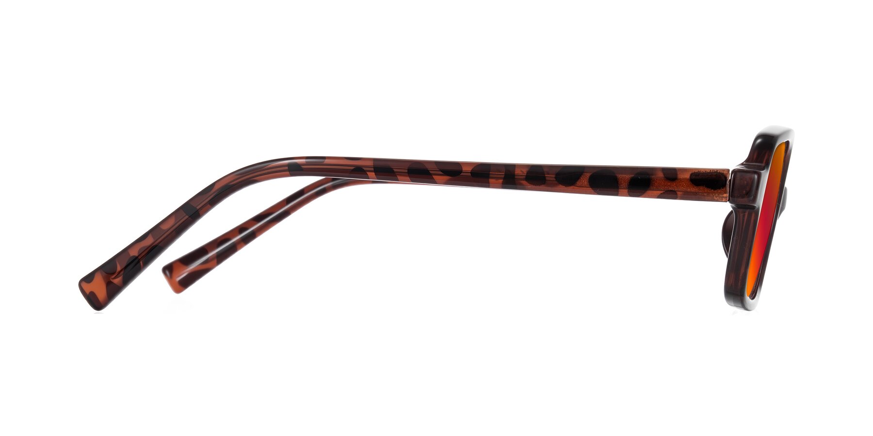 Side of Garbott in Leopard-Print with Red Gold Mirrored Lenses