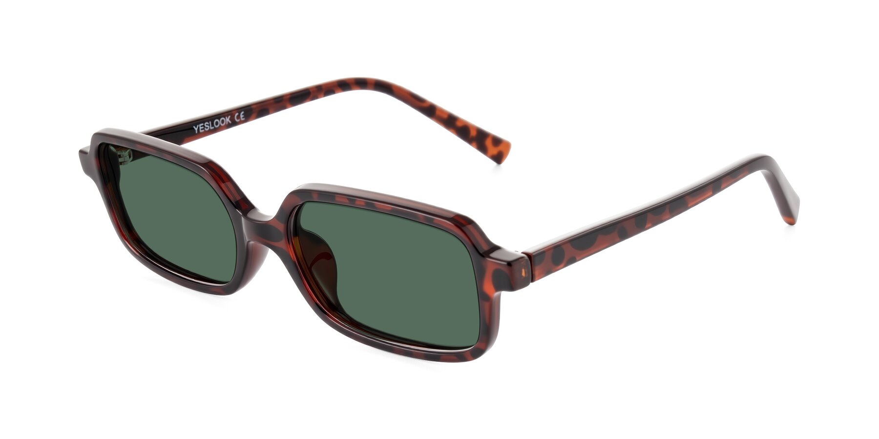 Angle of Garbott in Leopard-Print with Green Polarized Lenses