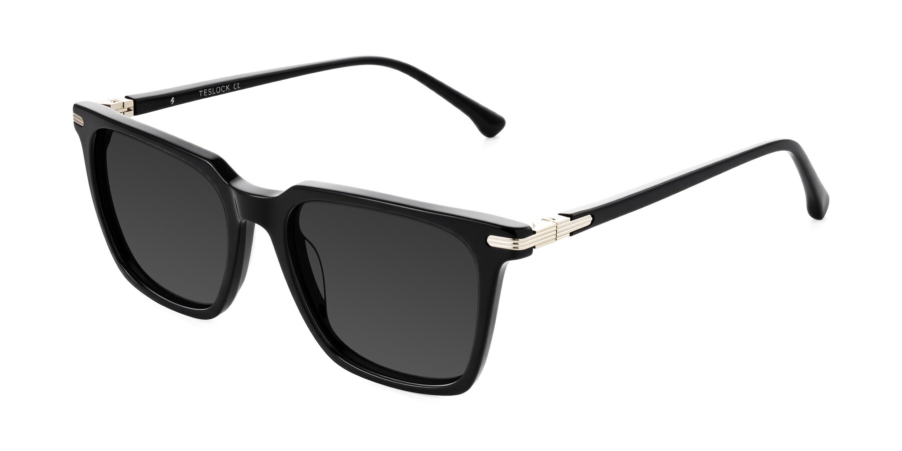 Angle of Miyaha in Black with Gray Tinted Lenses