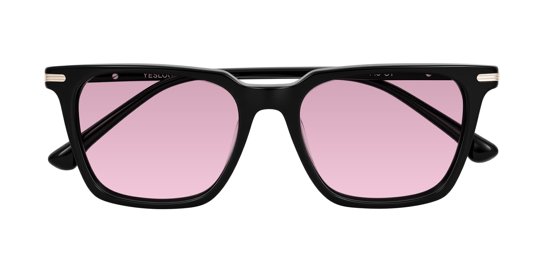 Folded Front of Miyaha in Black with Light Wine Tinted Lenses