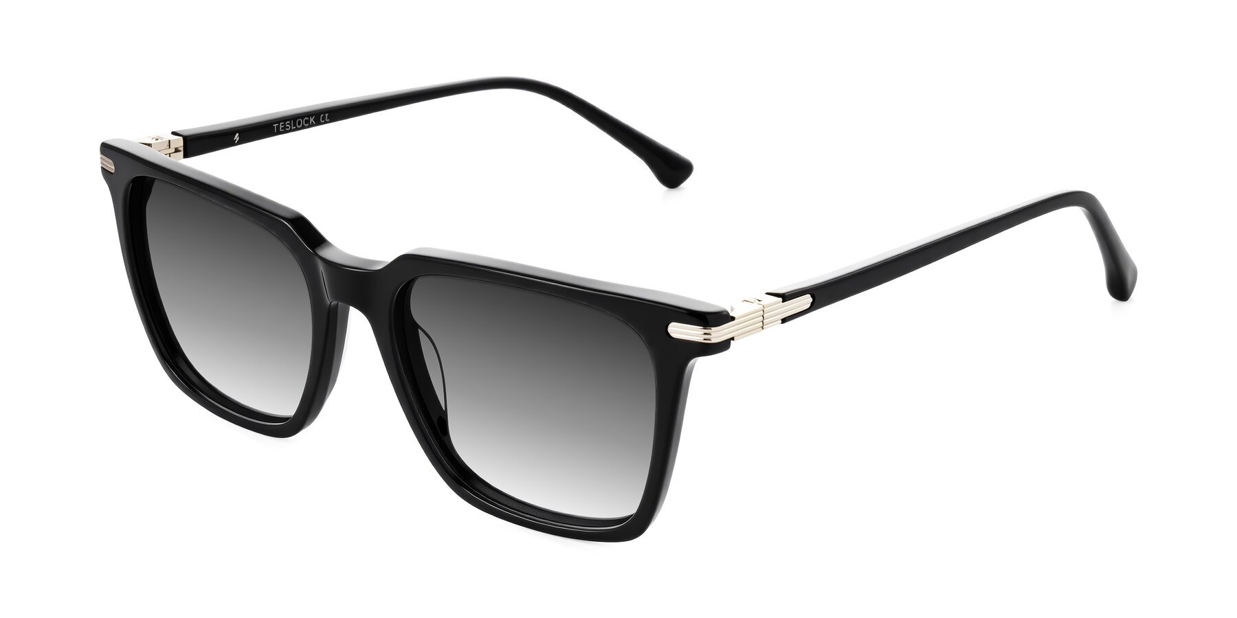 Angle of Miyaha in Black with Gray Gradient Lenses