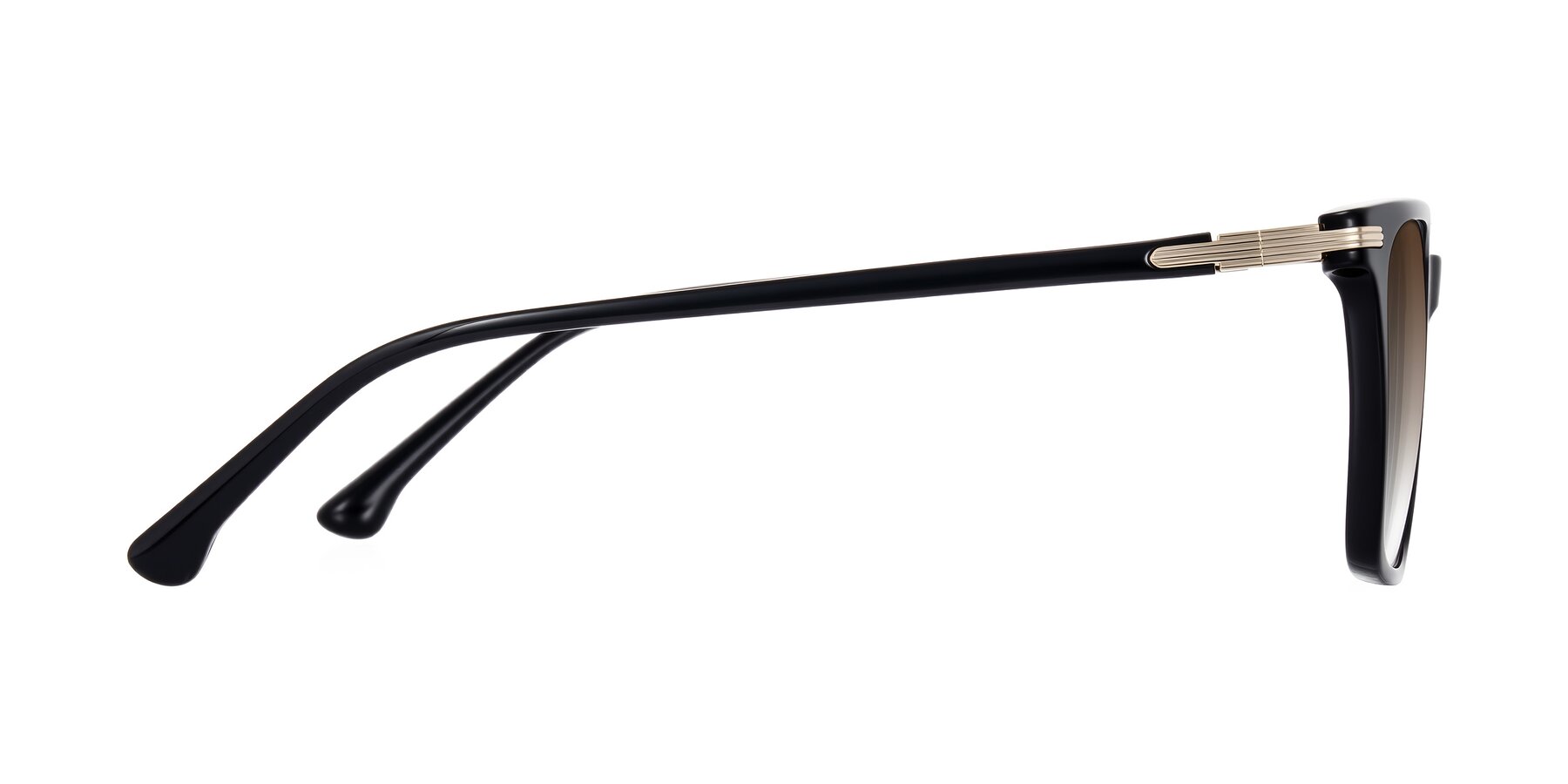 Side of Miyaha in Black with Brown Gradient Lenses