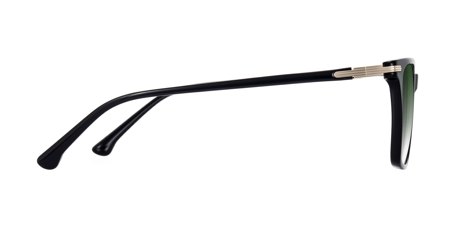 Side of Miyaha in Black with Green Gradient Lenses