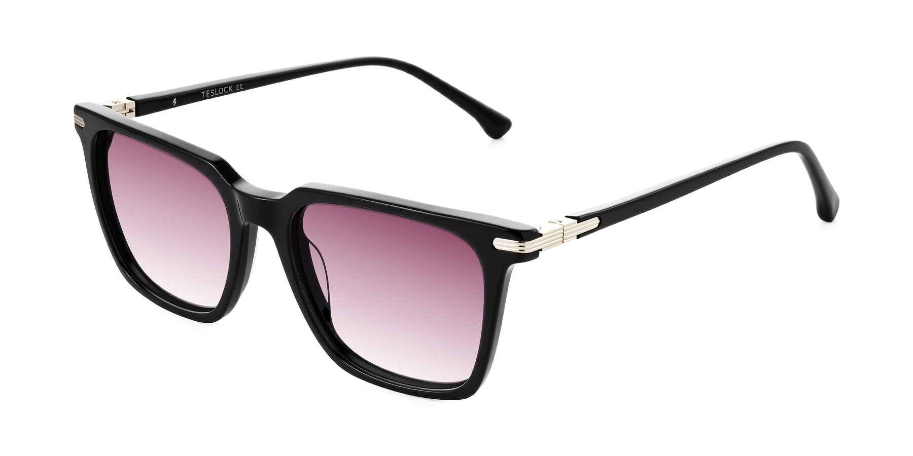 Angle of Miyaha in Black with Wine Gradient Lenses