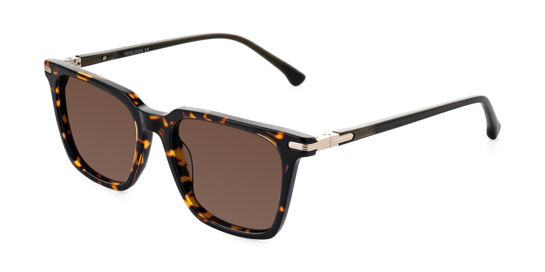 Angle of Miyaha in Tortoise with Brown Tinted Lenses