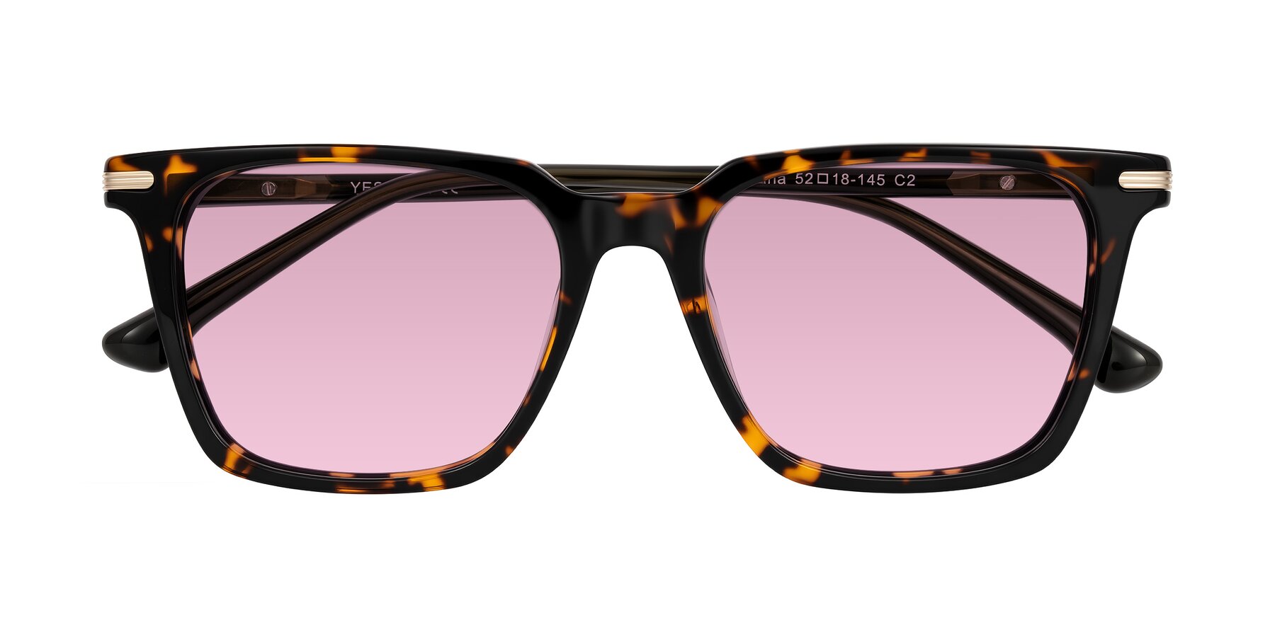 Folded Front of Miyaha in Tortoise with Light Wine Tinted Lenses