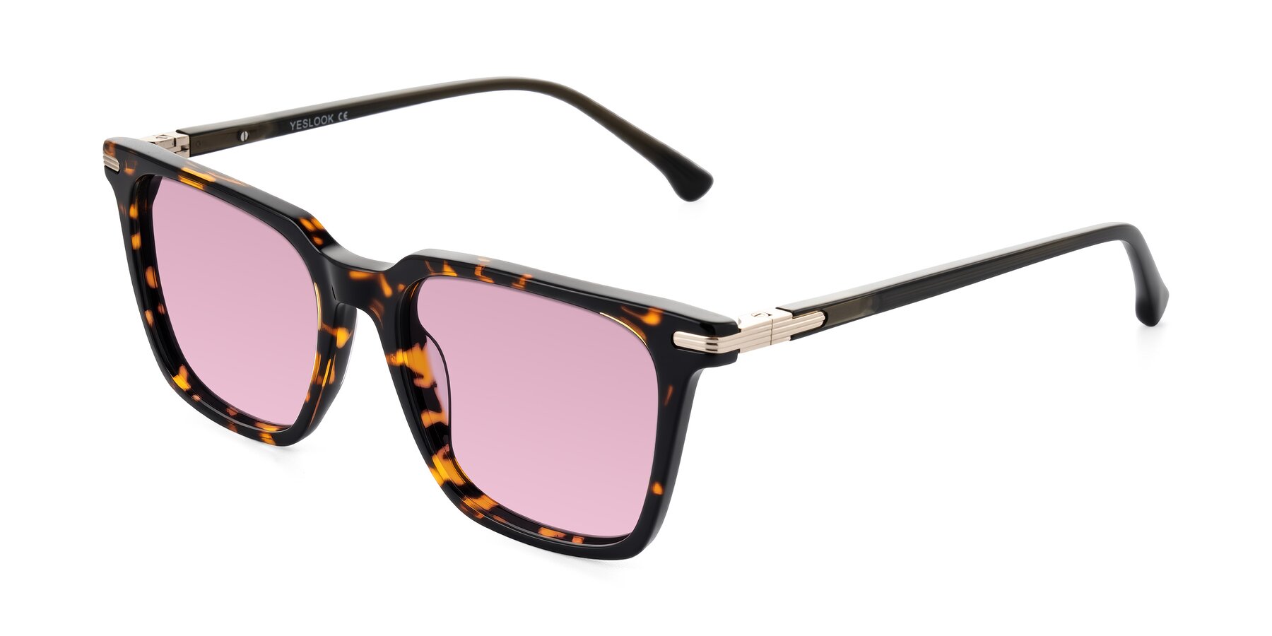 Angle of Miyaha in Tortoise with Light Wine Tinted Lenses