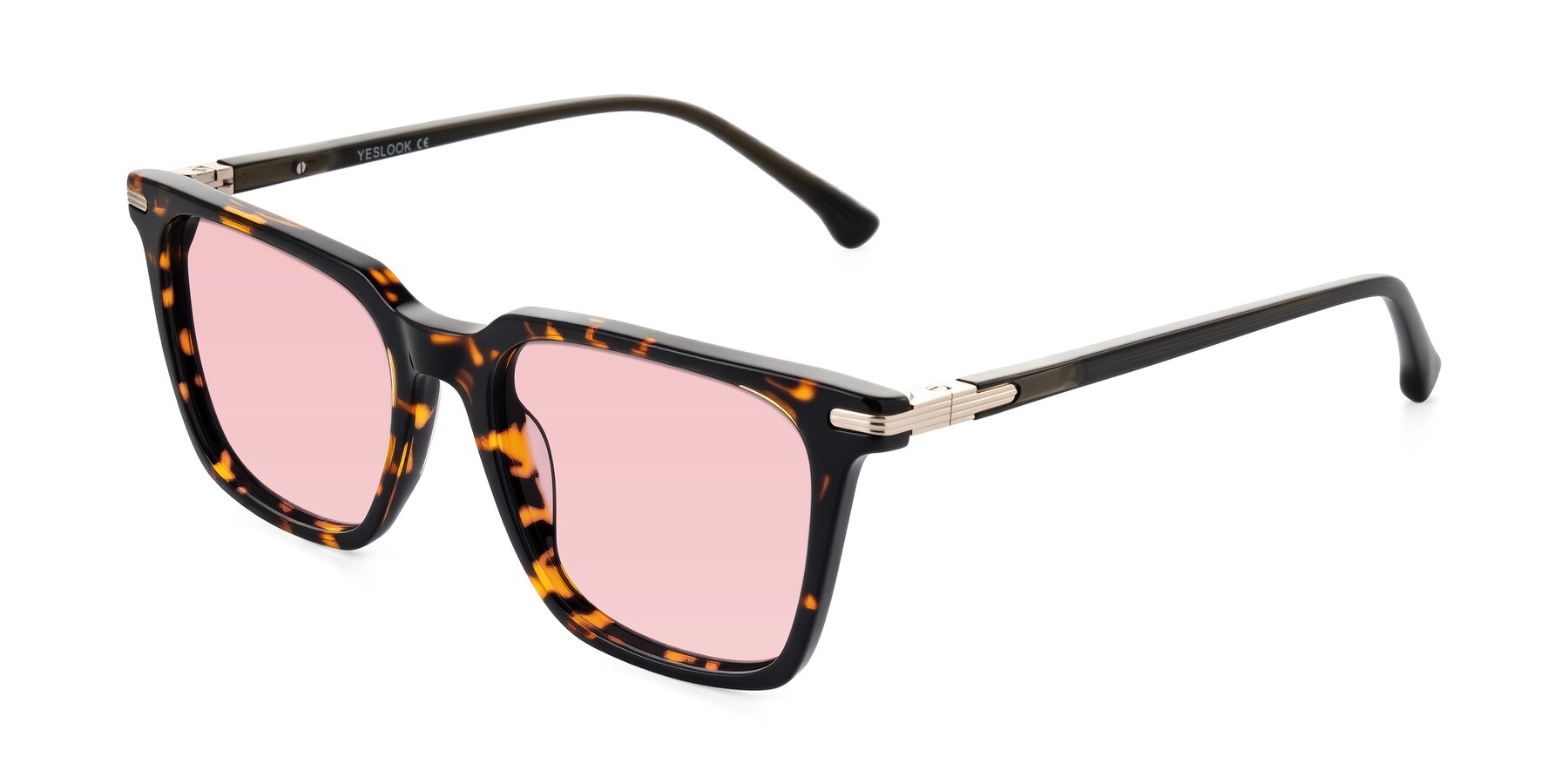 Angle of Miyaha in Tortoise with Light Garnet Tinted Lenses