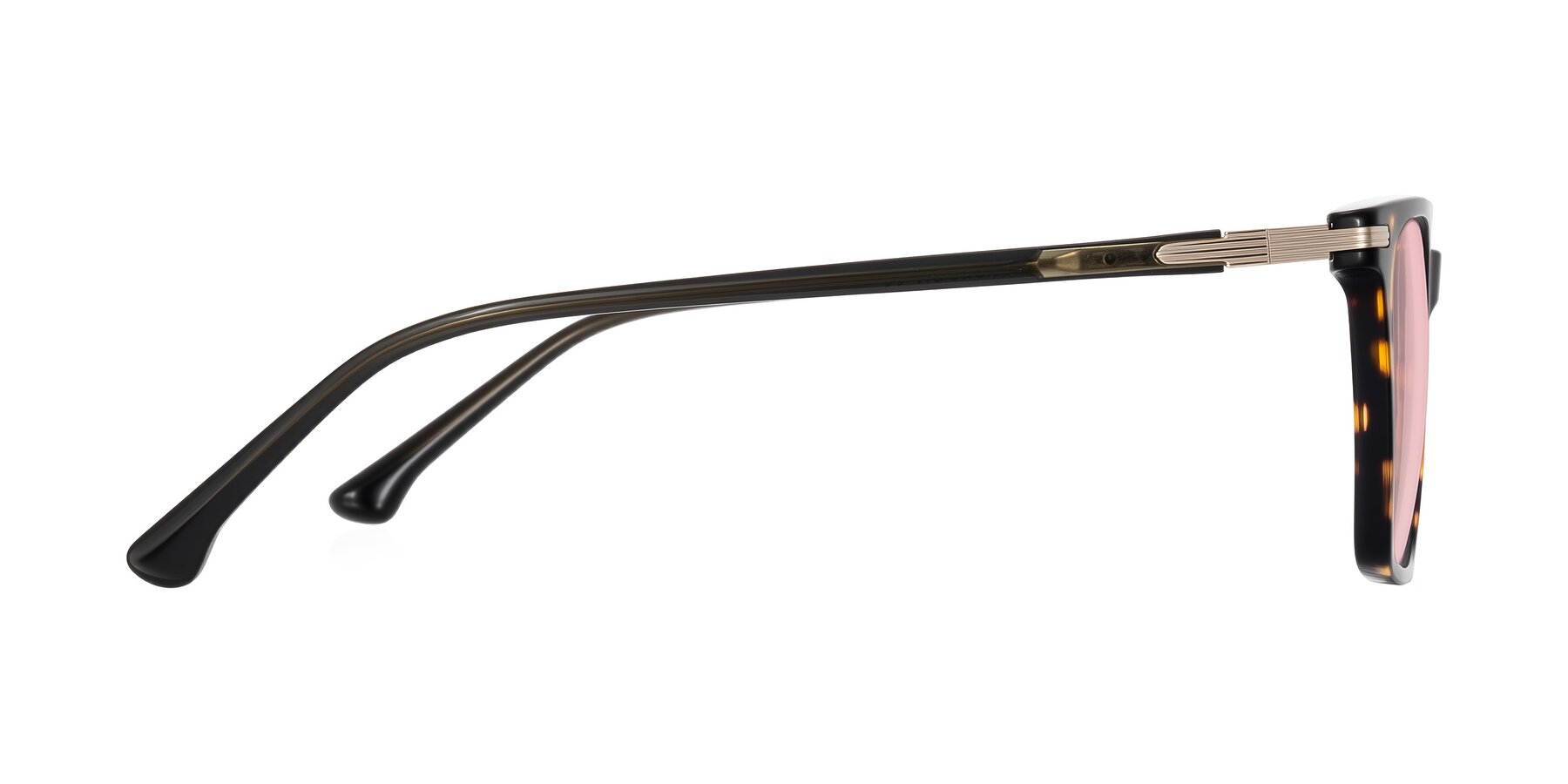 Side of Miyaha in Tortoise with Light Garnet Tinted Lenses