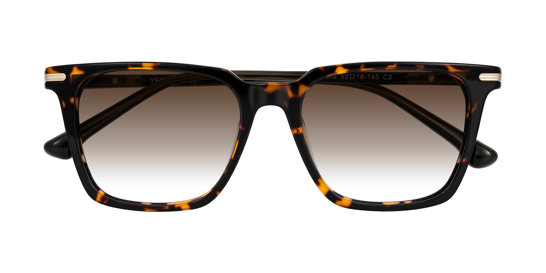 Folded Front of Miyaha in Tortoise with Brown Gradient Lenses