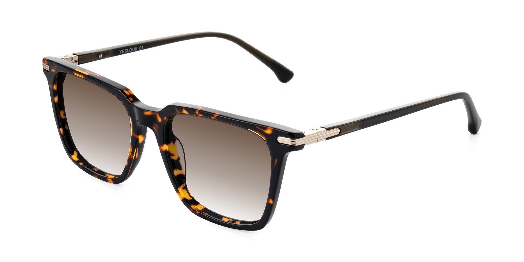 Angle of Miyaha in Tortoise with Brown Gradient Lenses