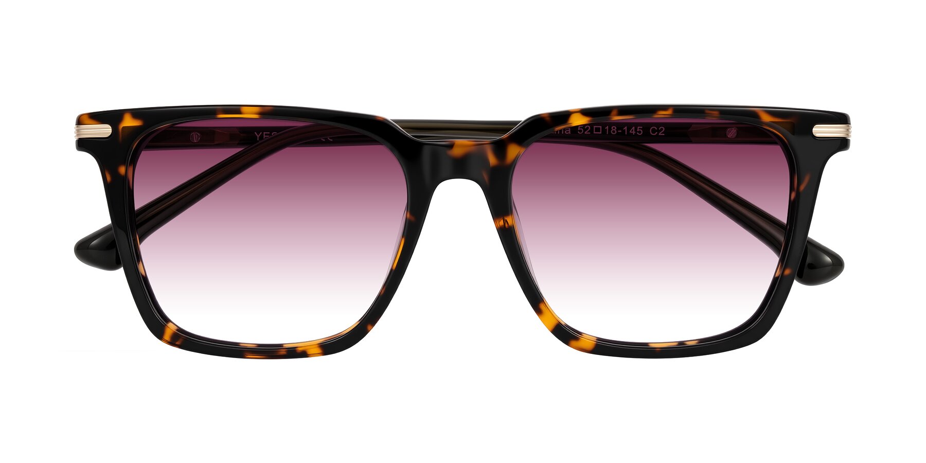 Folded Front of Miyaha in Tortoise with Wine Gradient Lenses