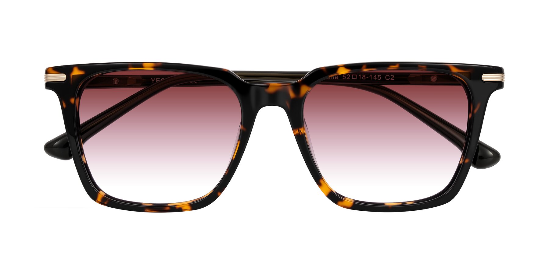 Folded Front of Miyaha in Tortoise with Garnet Gradient Lenses
