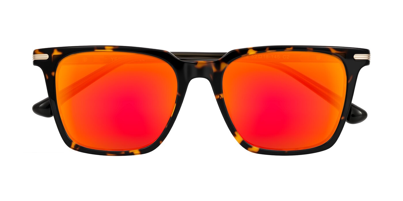 Miyaha - Tortoise Flash Mirrored Sunglasses