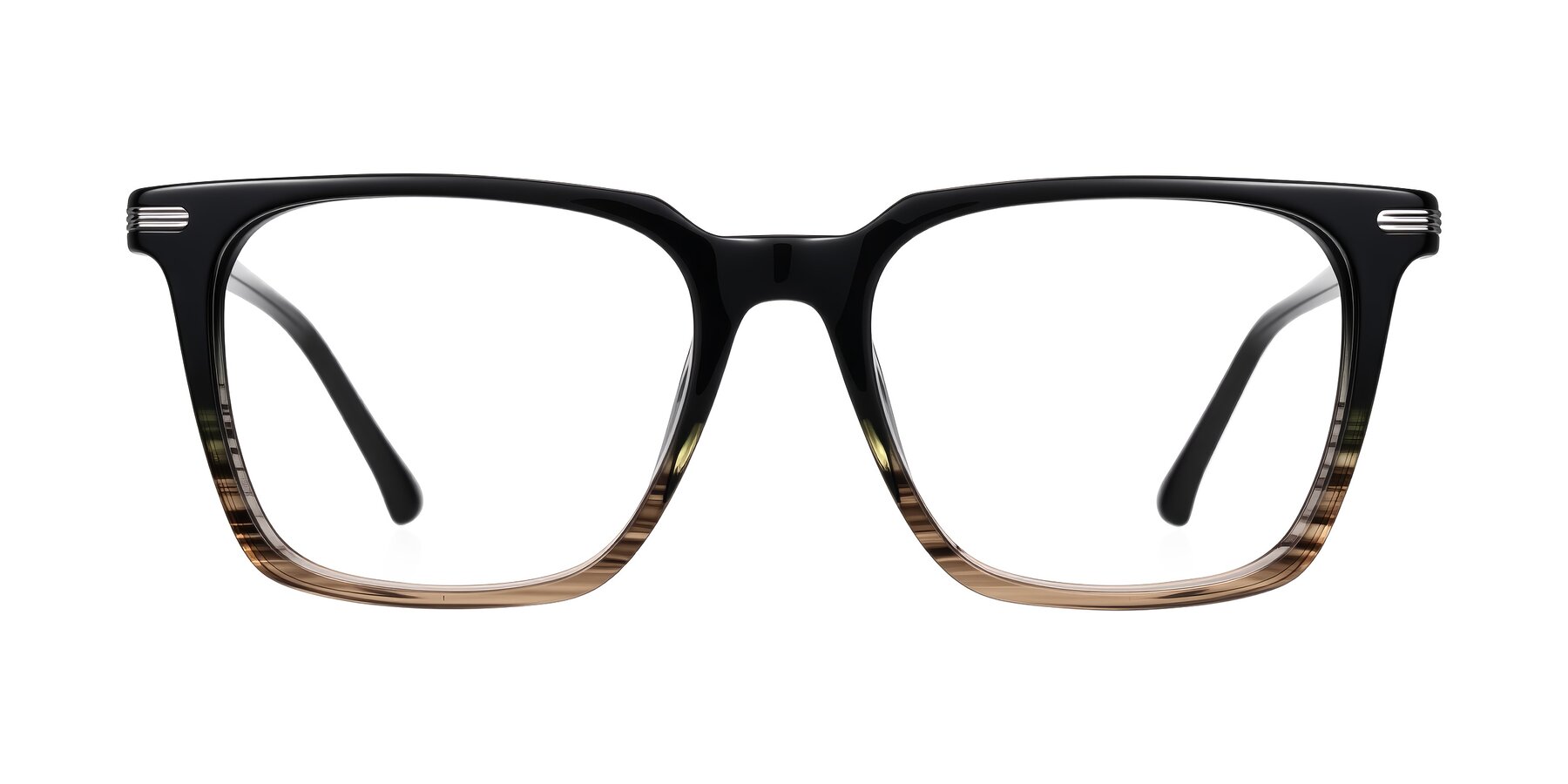Miyaha - Dark Green Brown Striped Sunglasses Frame