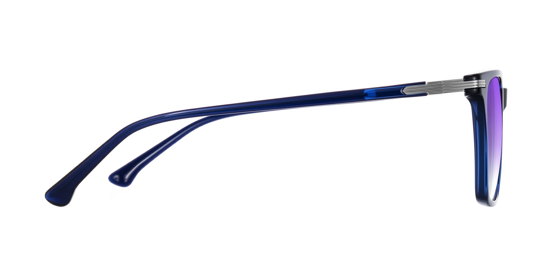 Side of Miyaha in Navy Blue with Purple Gradient Lenses