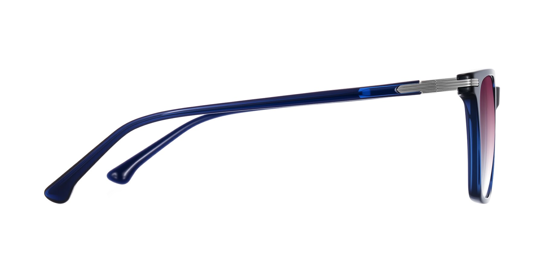 Side of Miyaha in Navy Blue with Wine Gradient Lenses