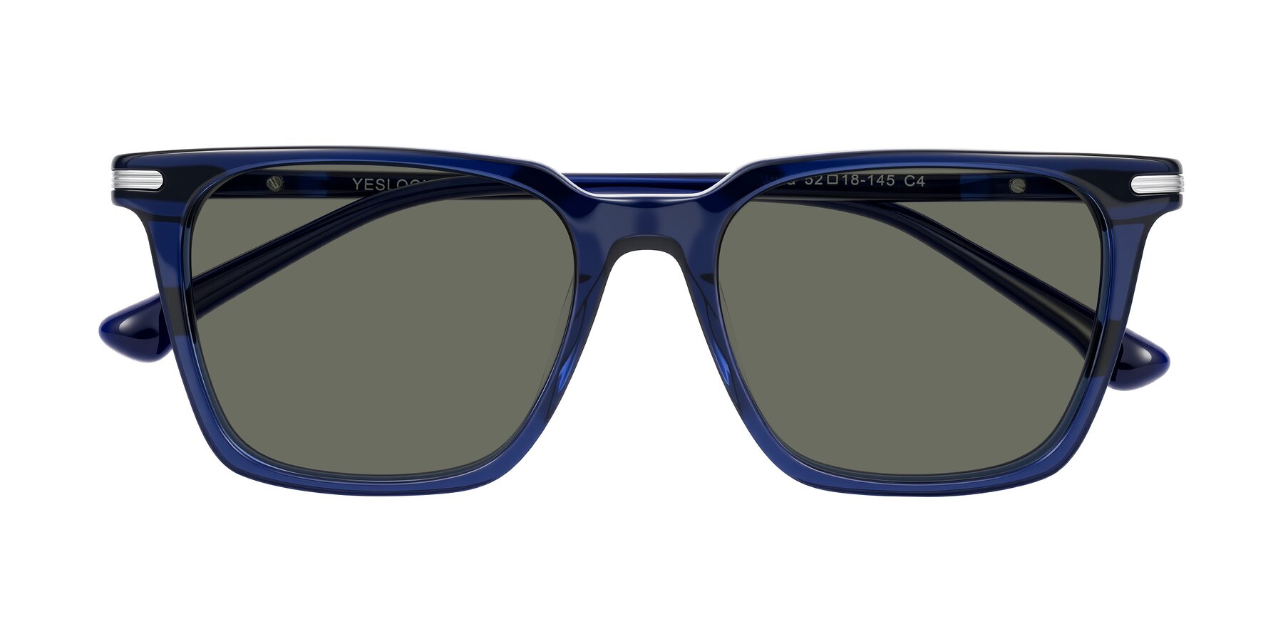 Folded Front of Miyaha in Navy Blue with Gray Polarized Lenses
