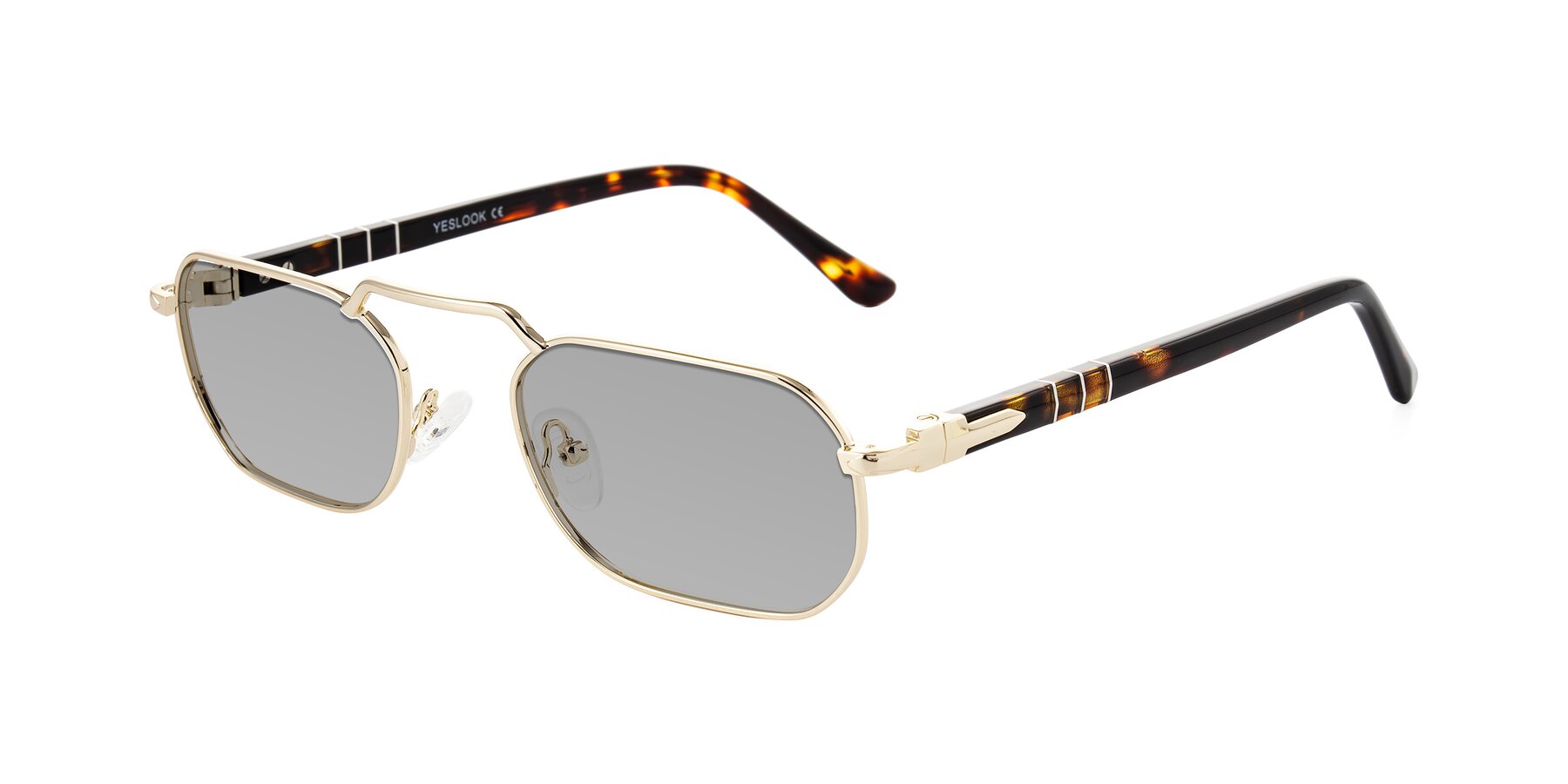 Angle of Shekh in Gold with Light Gray Tinted Lenses
