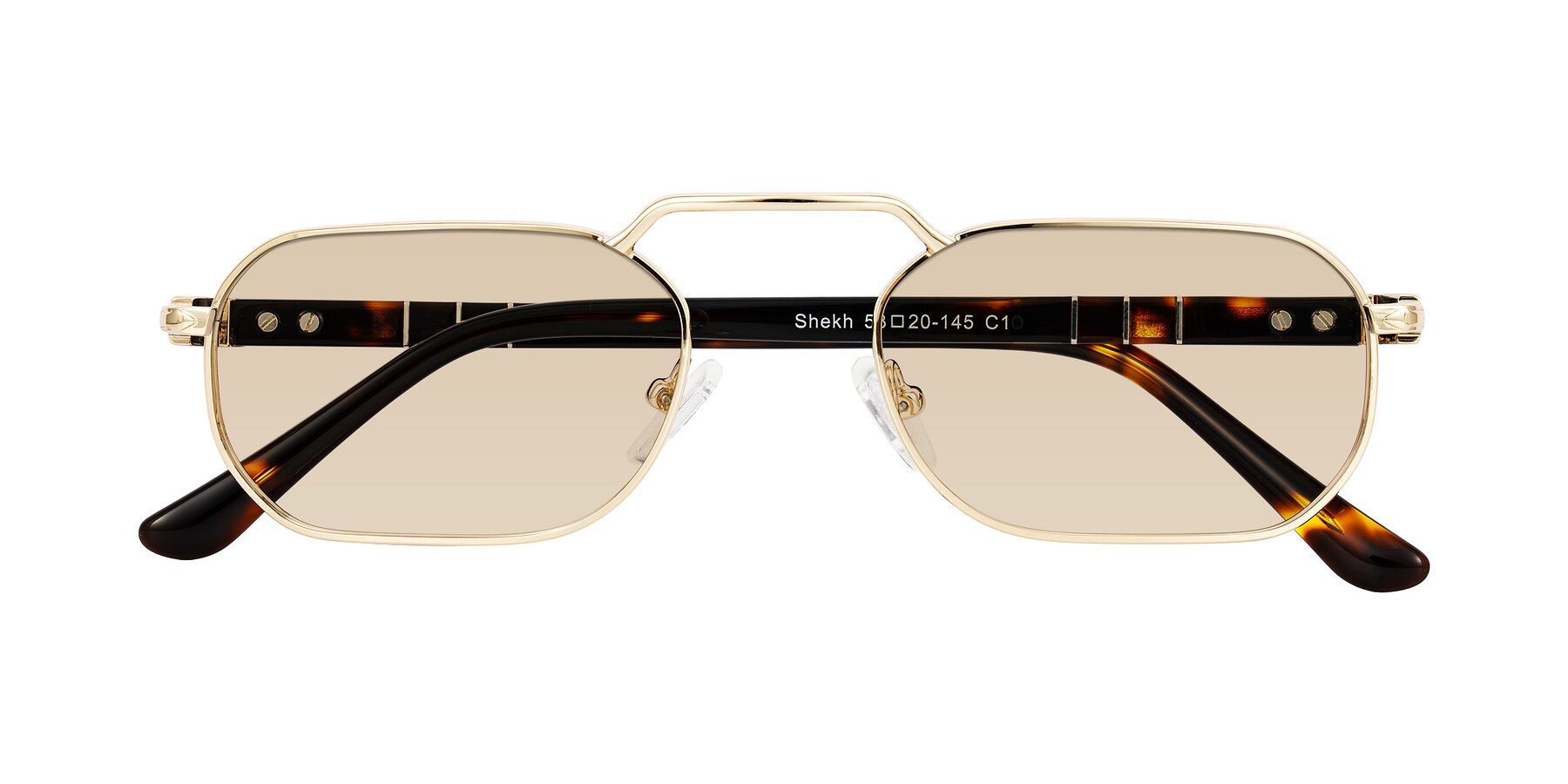 Folded Front of Shekh in Gold with Light Brown Tinted Lenses