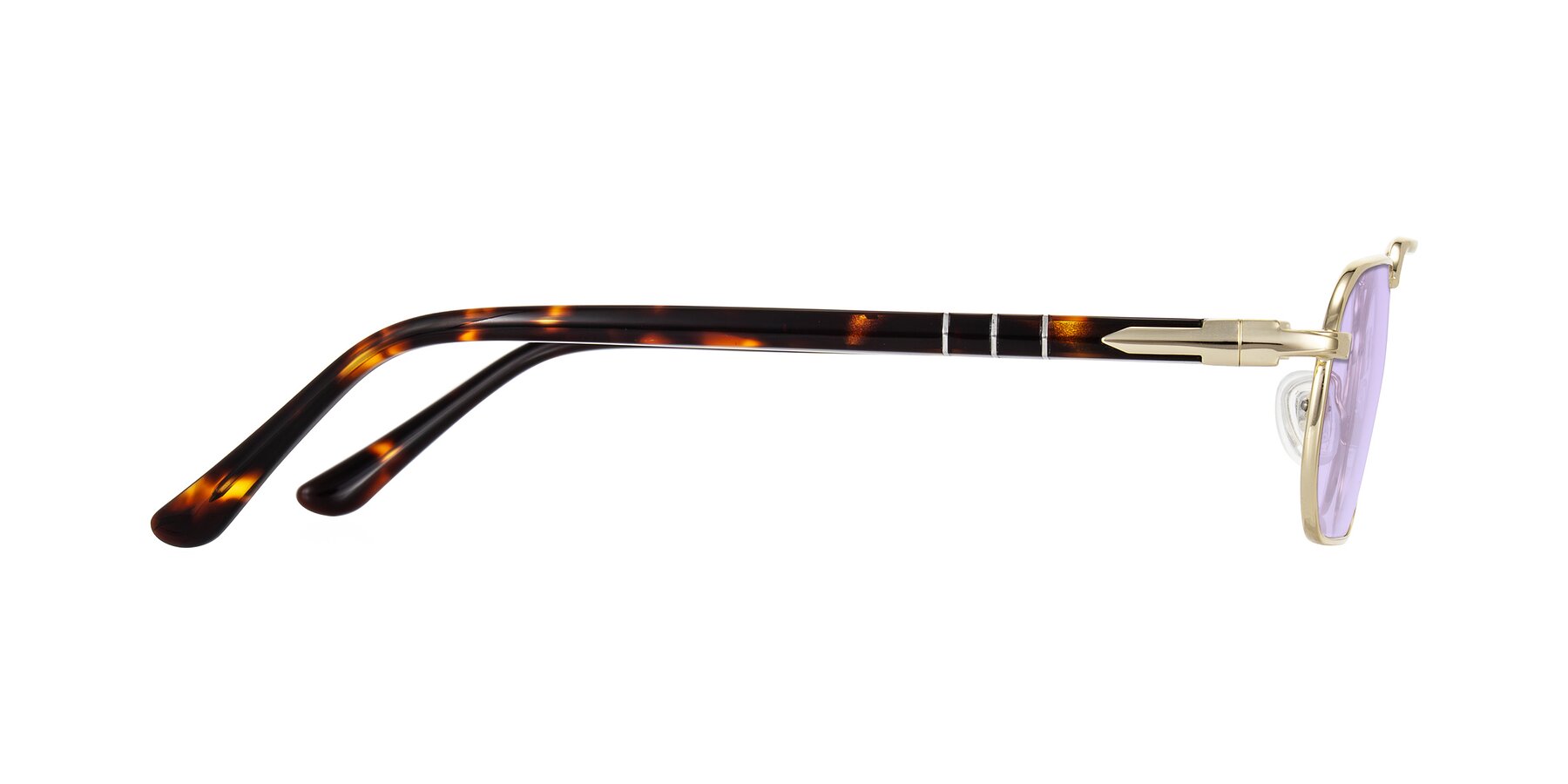 Side of Shekh in Gold with Light Purple Tinted Lenses
