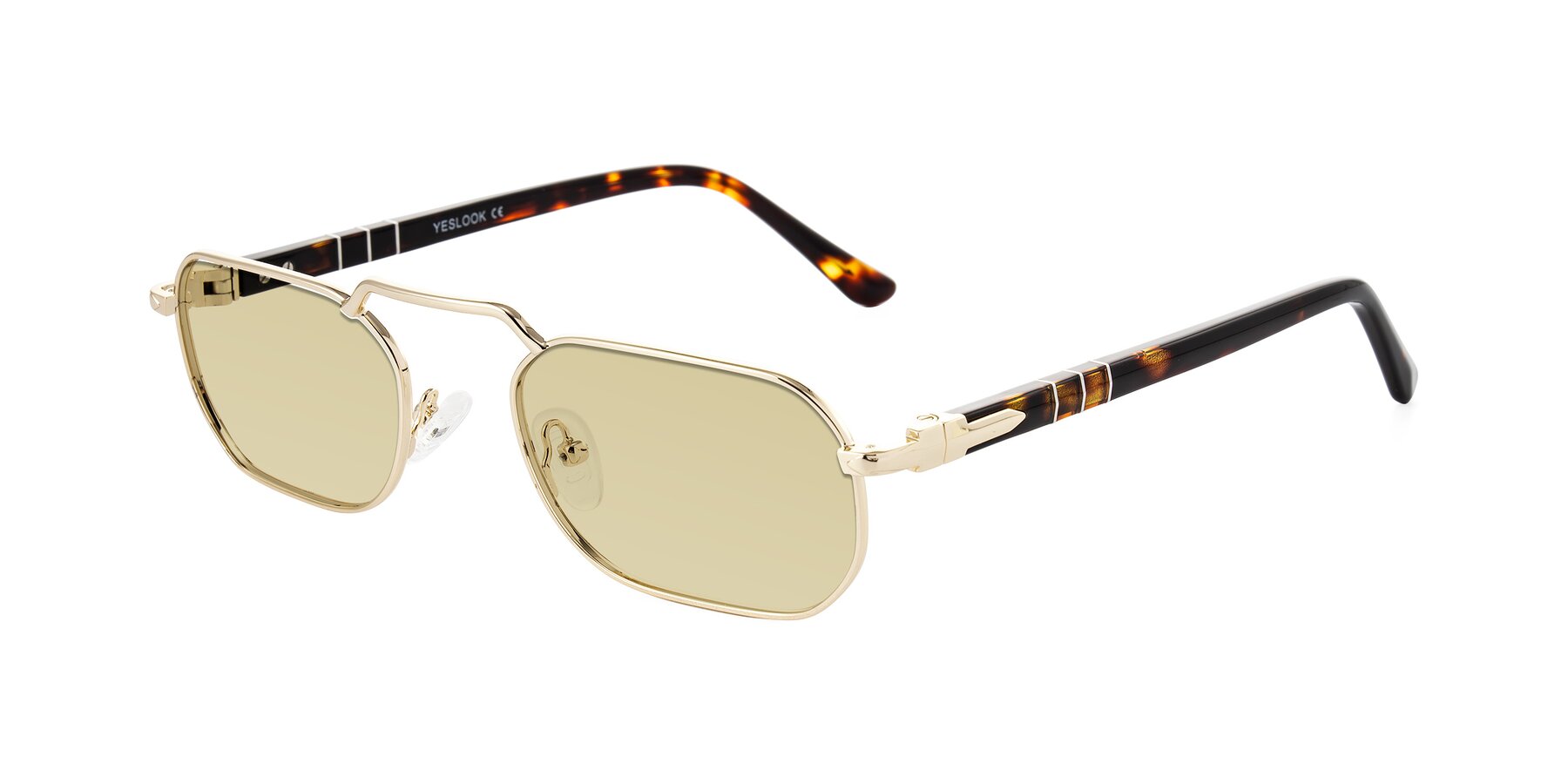 Angle of Shekh in Gold with Light Champagne Tinted Lenses