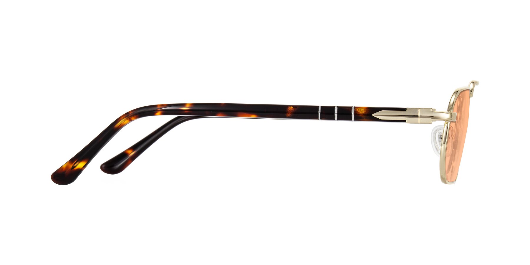 Side of Shekh in Gold with Light Orange Tinted Lenses