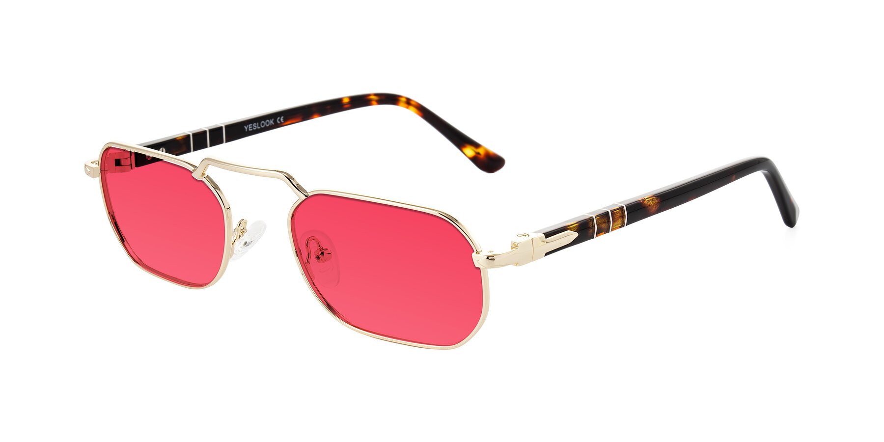 Angle of Shekh in Gold with Red Tinted Lenses