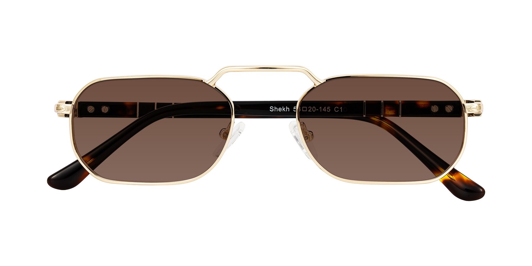 Folded Front of Shekh in Gold with Brown Tinted Lenses