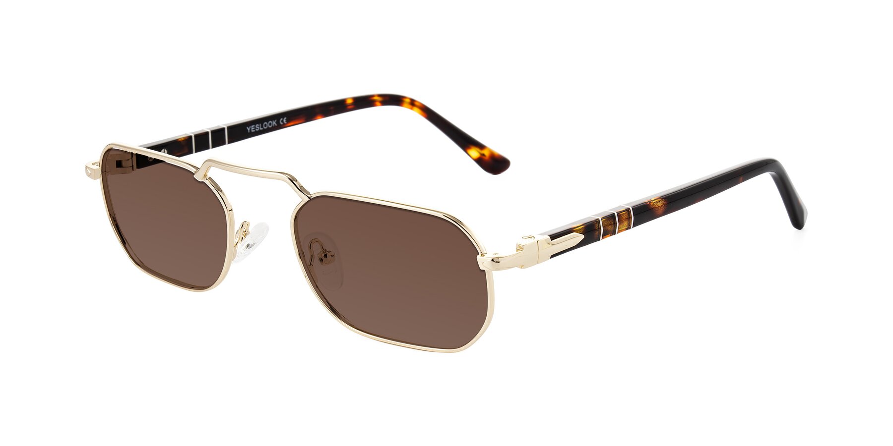 Angle of Shekh in Gold with Brown Tinted Lenses