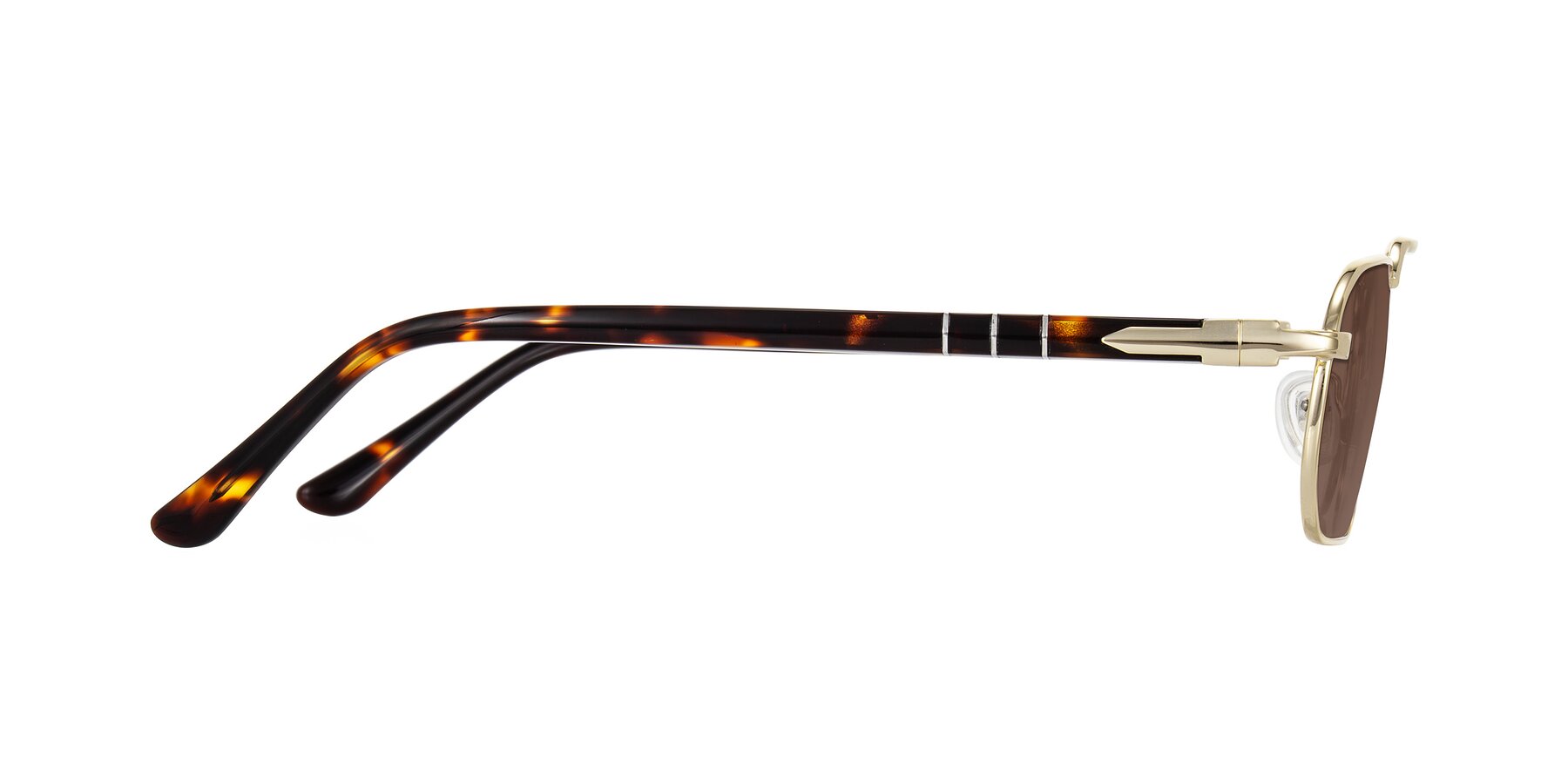Side of Shekh in Gold with Brown Tinted Lenses